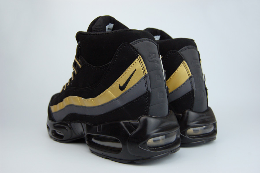 кроссовки Nike Air Max 95 High Fur Black Gold