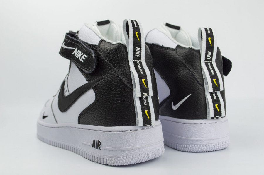 кроссовки Nike Air Force 1 Mid 07 lv8 Fur White / Black