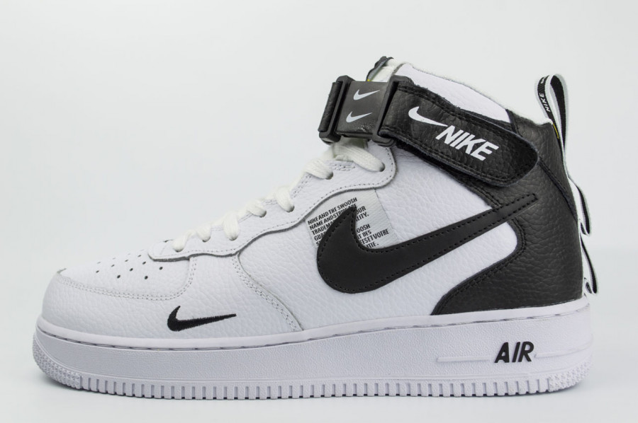кроссовки Nike Air Force 1 Mid 07 lv8 Fur White / Black