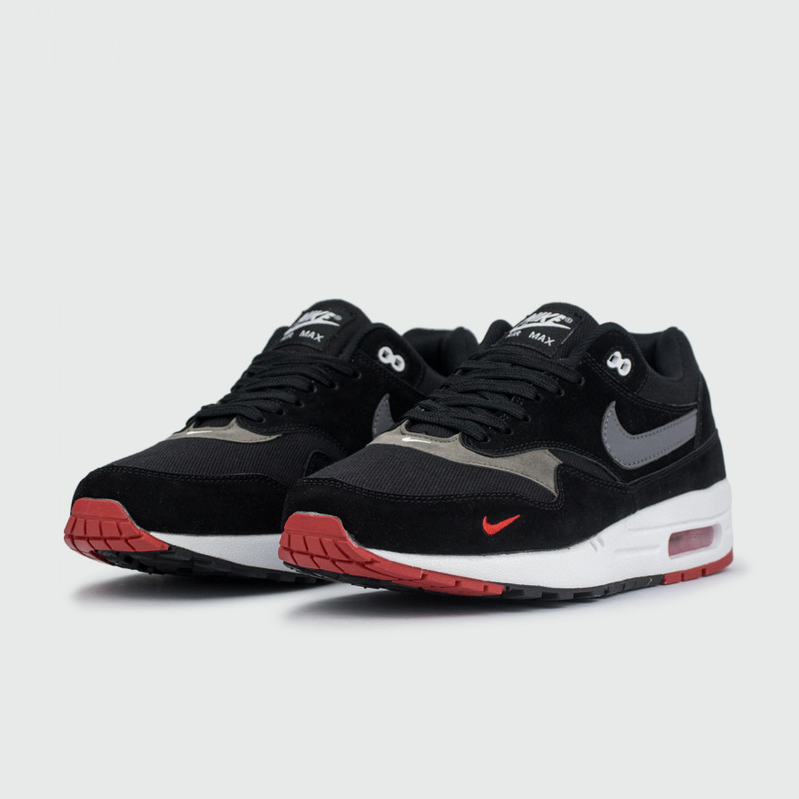 кроссовки Nike Air Max 1 Suede Black / White / Red