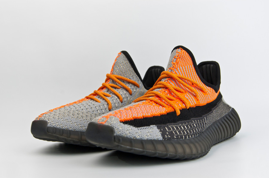 кроссовки Adidas Yeezy 350 boost Black / Orange