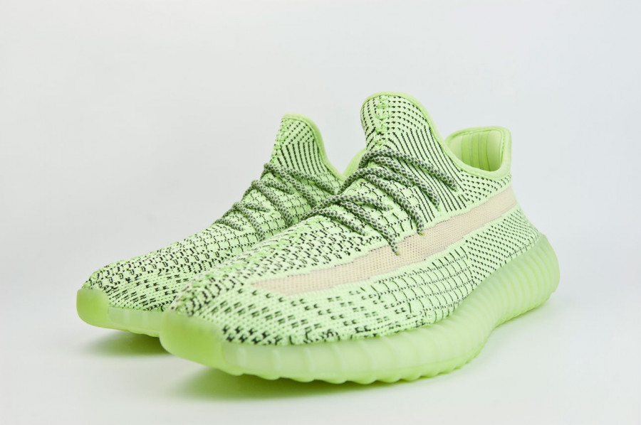 кроссовки Adidas Yeezy 350 boost V2 Green / Glow