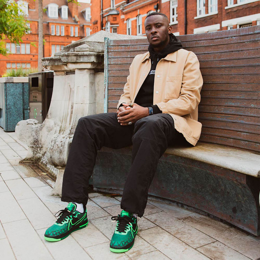 кроссовки Nike Air Force 1 React Black / Green