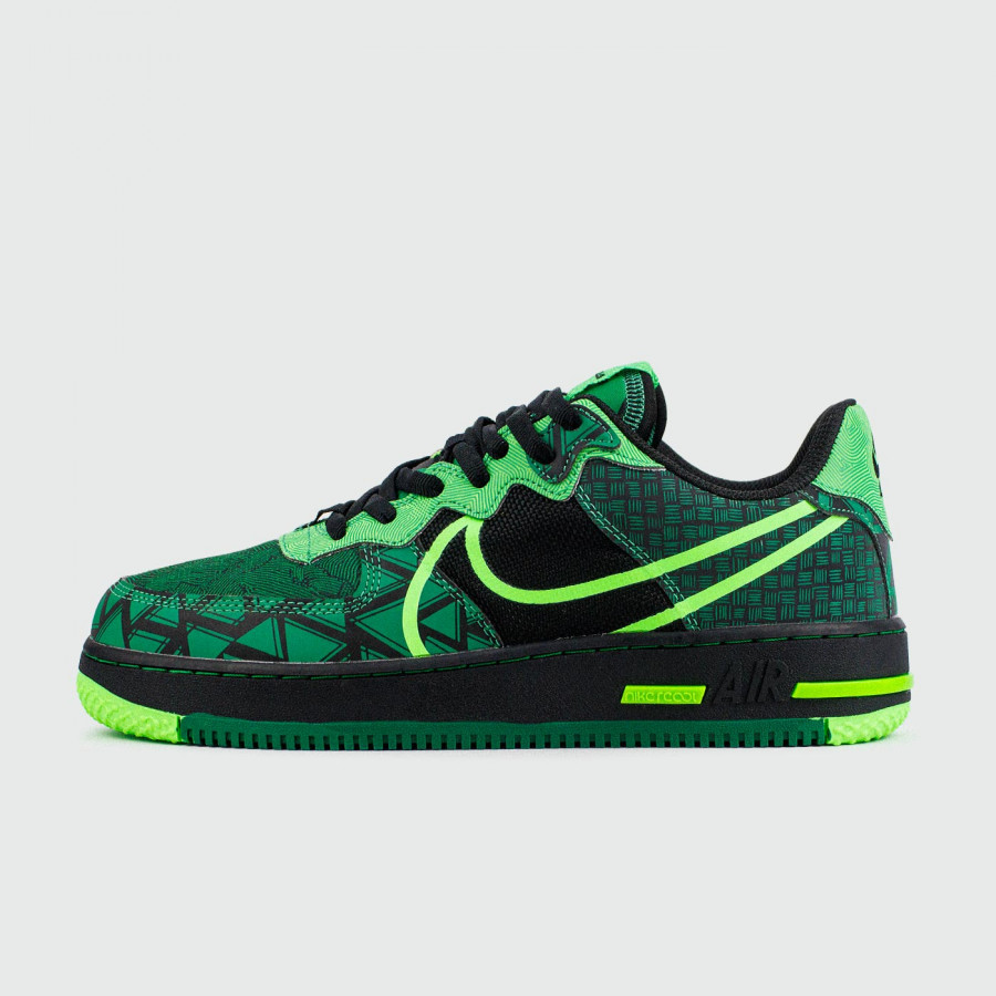 кроссовки Nike Air Force 1 React Black / Green