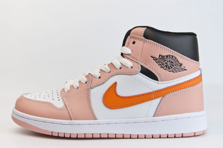 кроссовки Nike Air Jordan 1 Wmns White / Peach / Orange