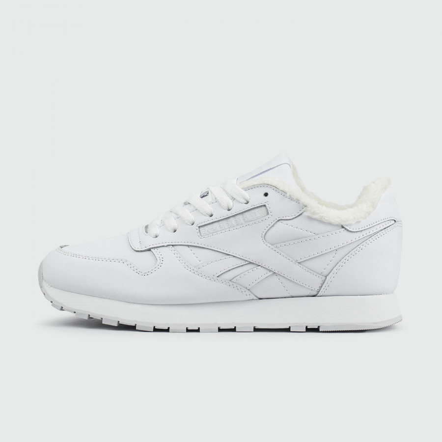 кроссовки Reebok Classic Leather Fur Triple White