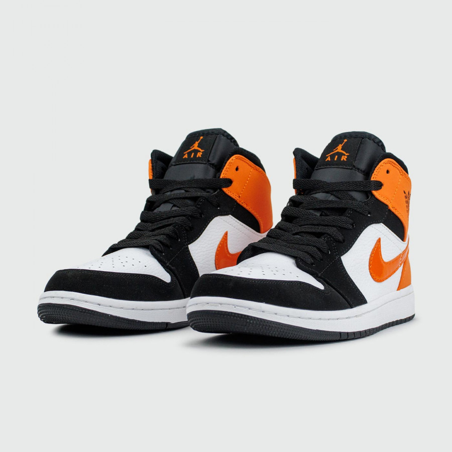 кроссовки Nike Air Jordan 1 White / Black / Orange