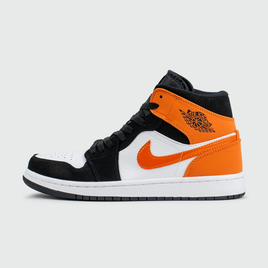 кроссовки Nike Air Jordan 1 White / Black / Orange