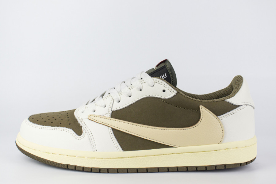 кроссовки Nike Air Jordan 1 Low x Fragment x TS White Brown