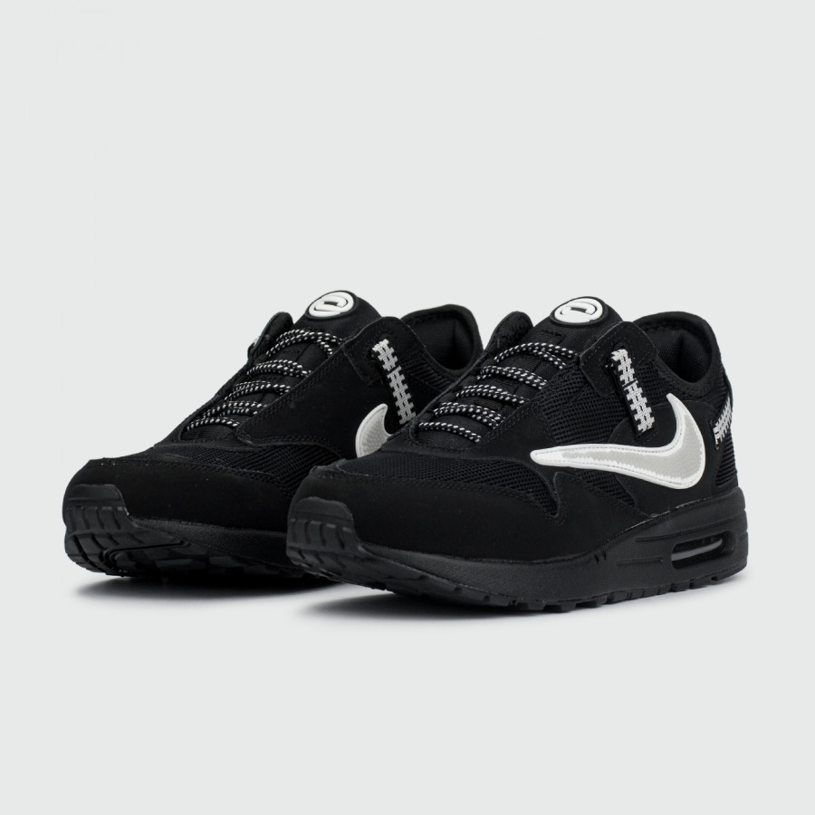 кроссовки Nike Air Max 1 x Travis Scott Black / White