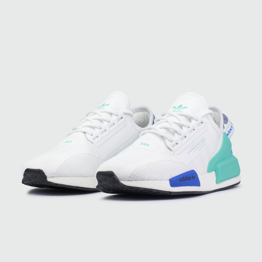 кроссовки Adidas NMD R1 V2 Wmns White / Aqua