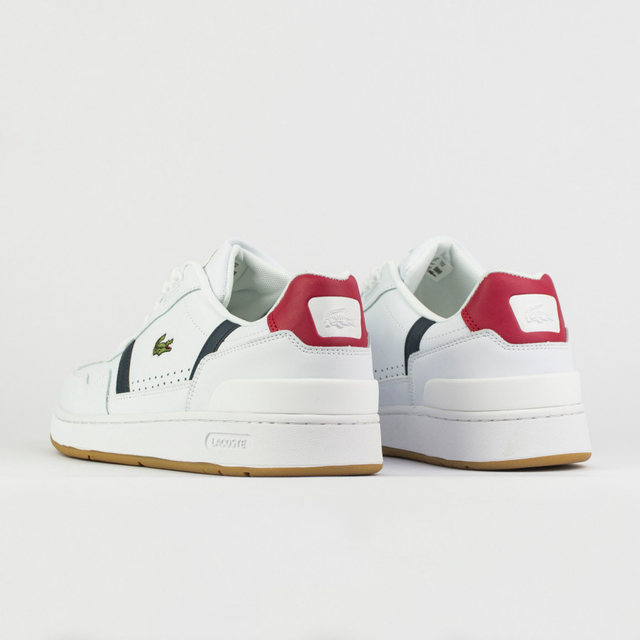 кеды Lacoste T-Clip White / Blue / Red new