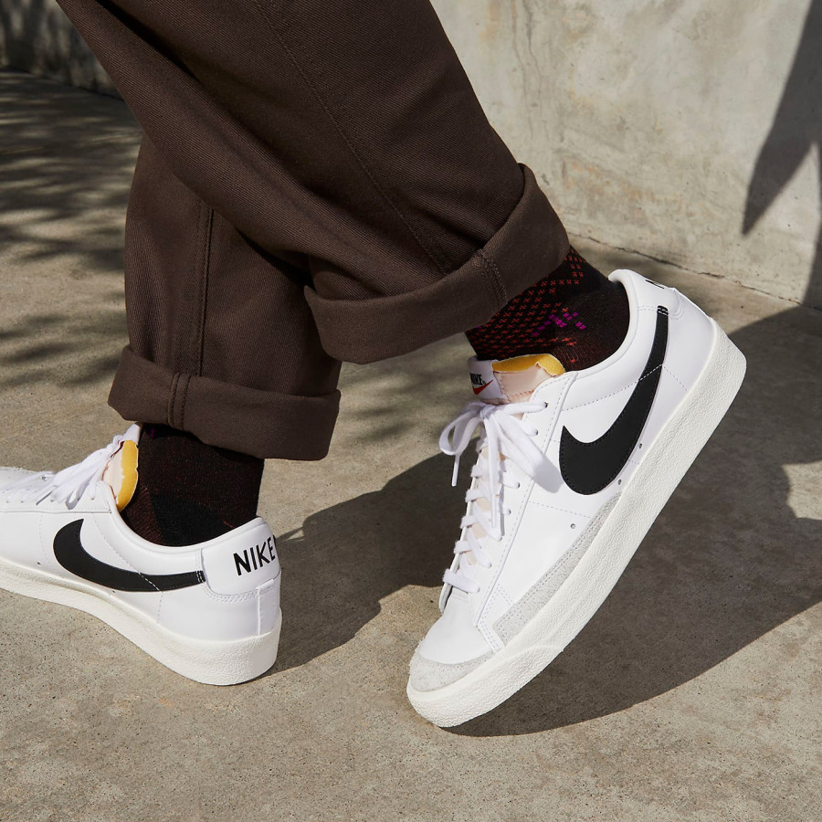 кроссовки Nike Blazer Low 77 Leather Wh. / Grey / Black