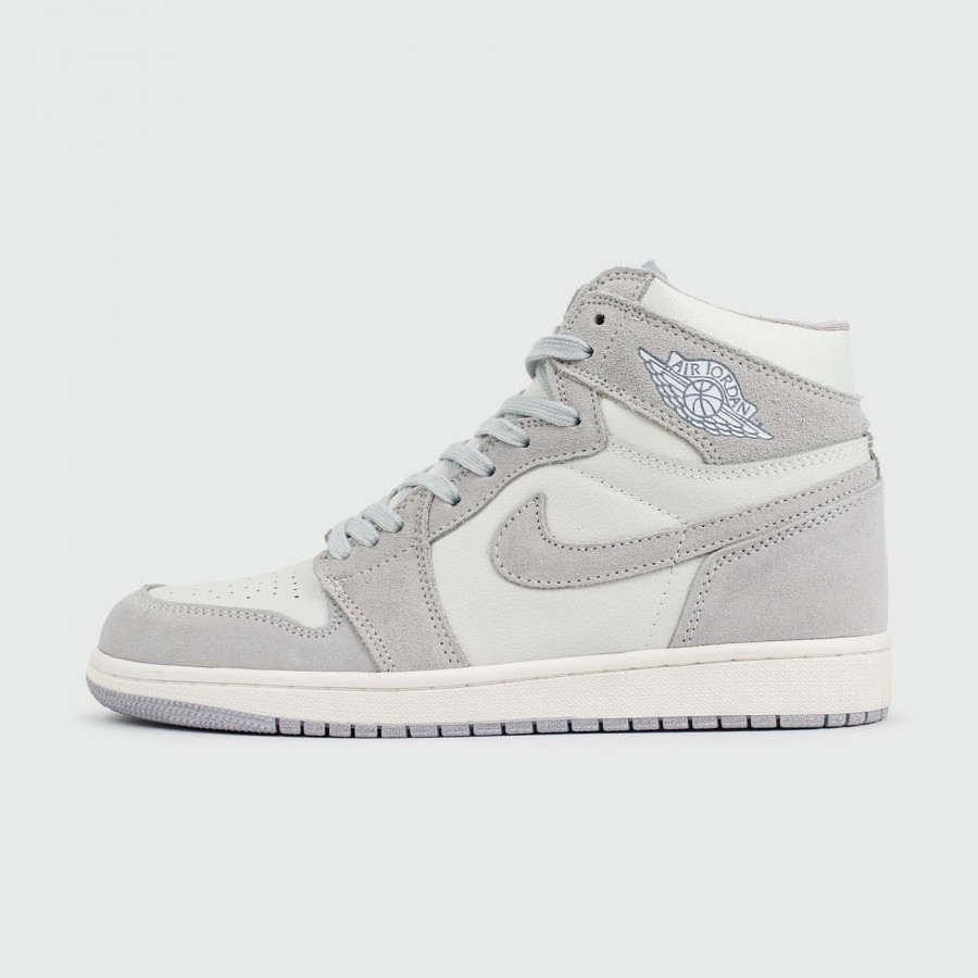 кроссовки Nike Air Jordan 1 White / Grey new