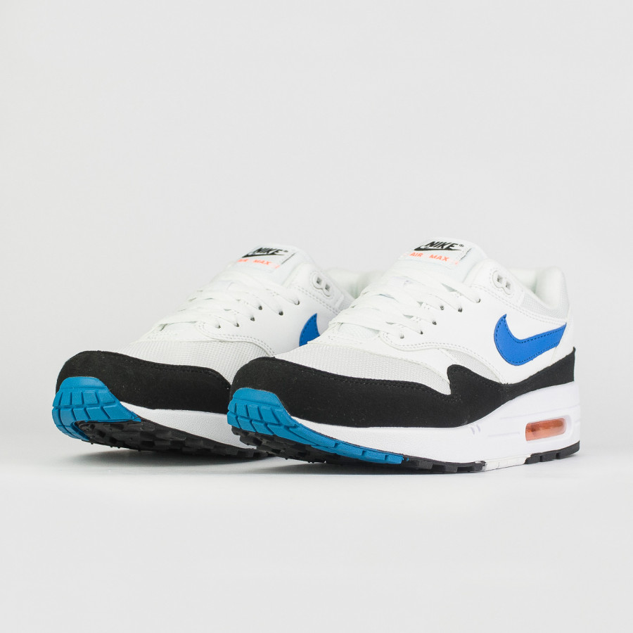 кроссовки Nike Air Max 1 White / Black / Blue