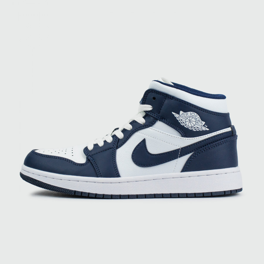 кроссовки Nike Air Jordan 1 White / Metallic Gold / Obsidian