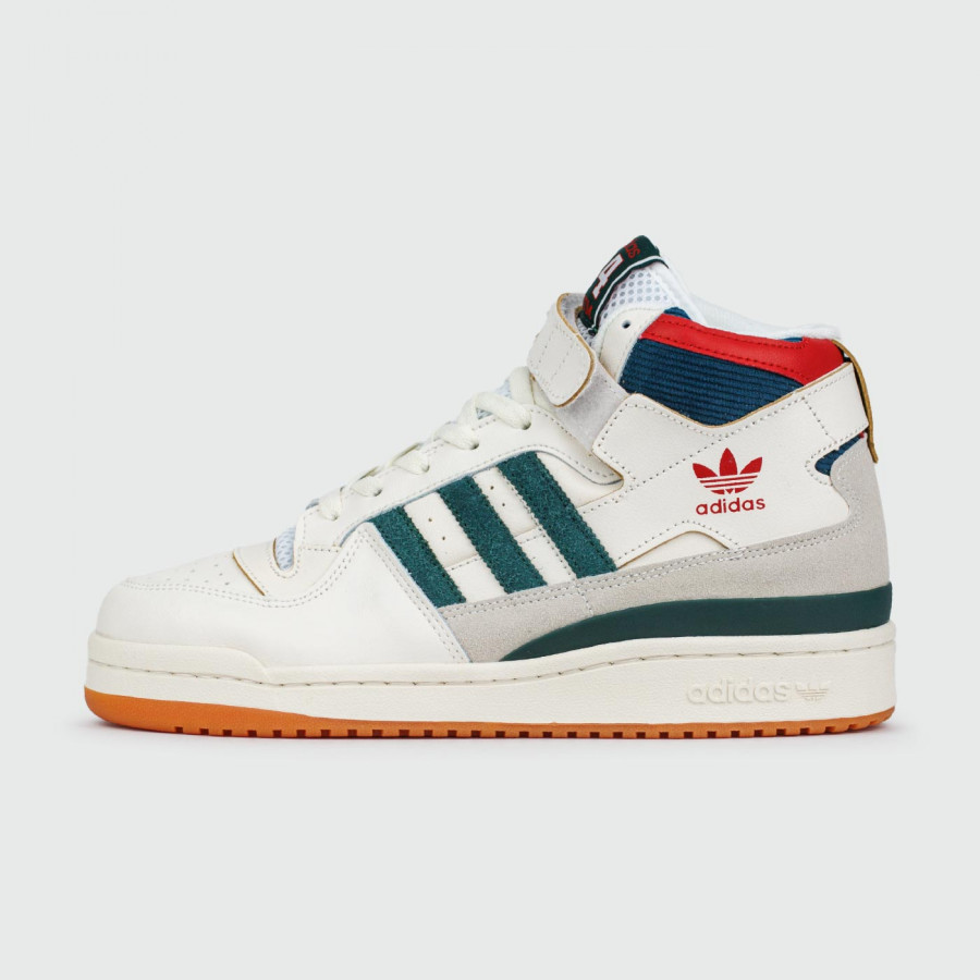 кроссовки Adidas Forum 84 Hi Cream / Green / Red