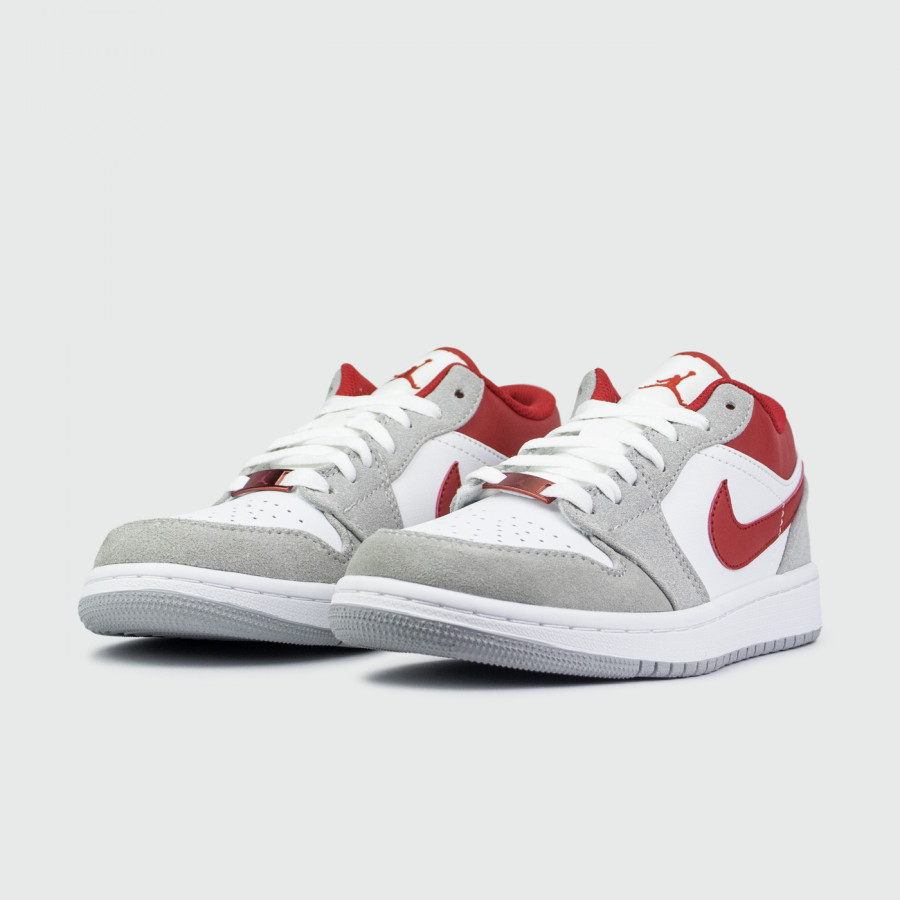 кроссовки Air Jordan 1 Low Light Smoke Grey / Gym Red