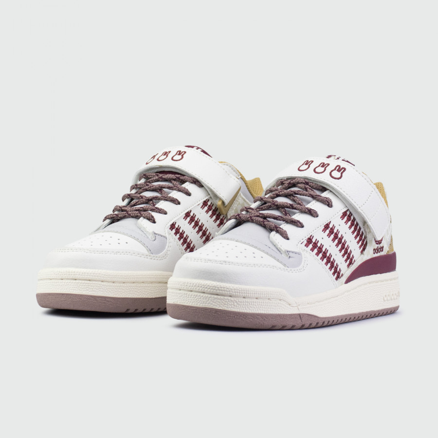 кроссовки Adidas Forum Low White Red Rabbit