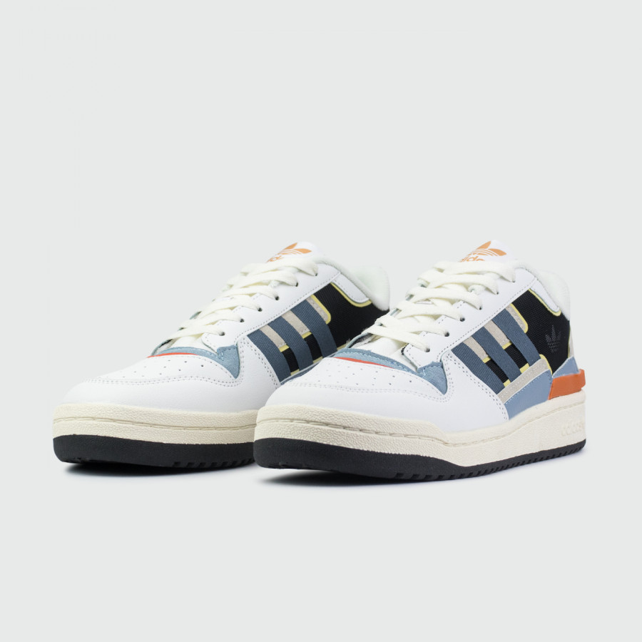 кроссовки Adidas Forum Low White Blue Carbon