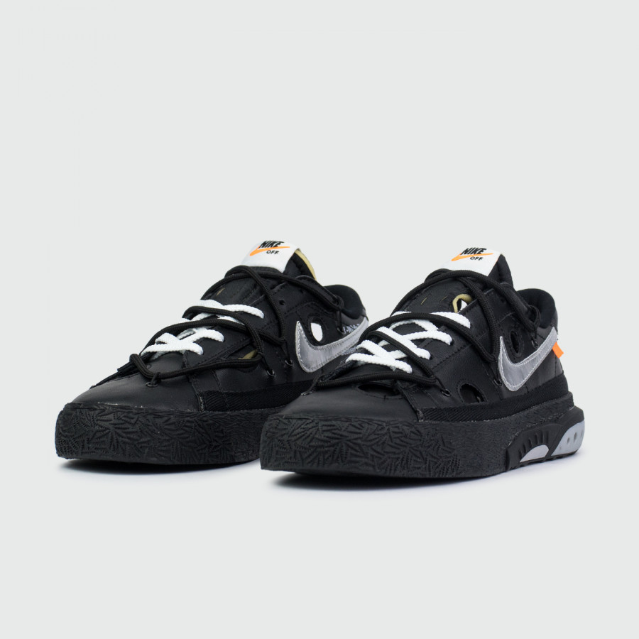 кроссовки Nike Blazer Low x Off-White Black Silver