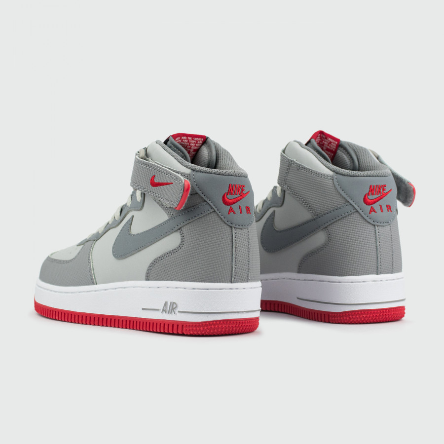 кроссовки Nike Air Force 1 Wmns L.Grey / Red Ftwr.