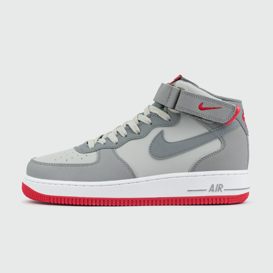 кроссовки Nike Air Force 1 Wmns L.Grey / Red Ftwr.