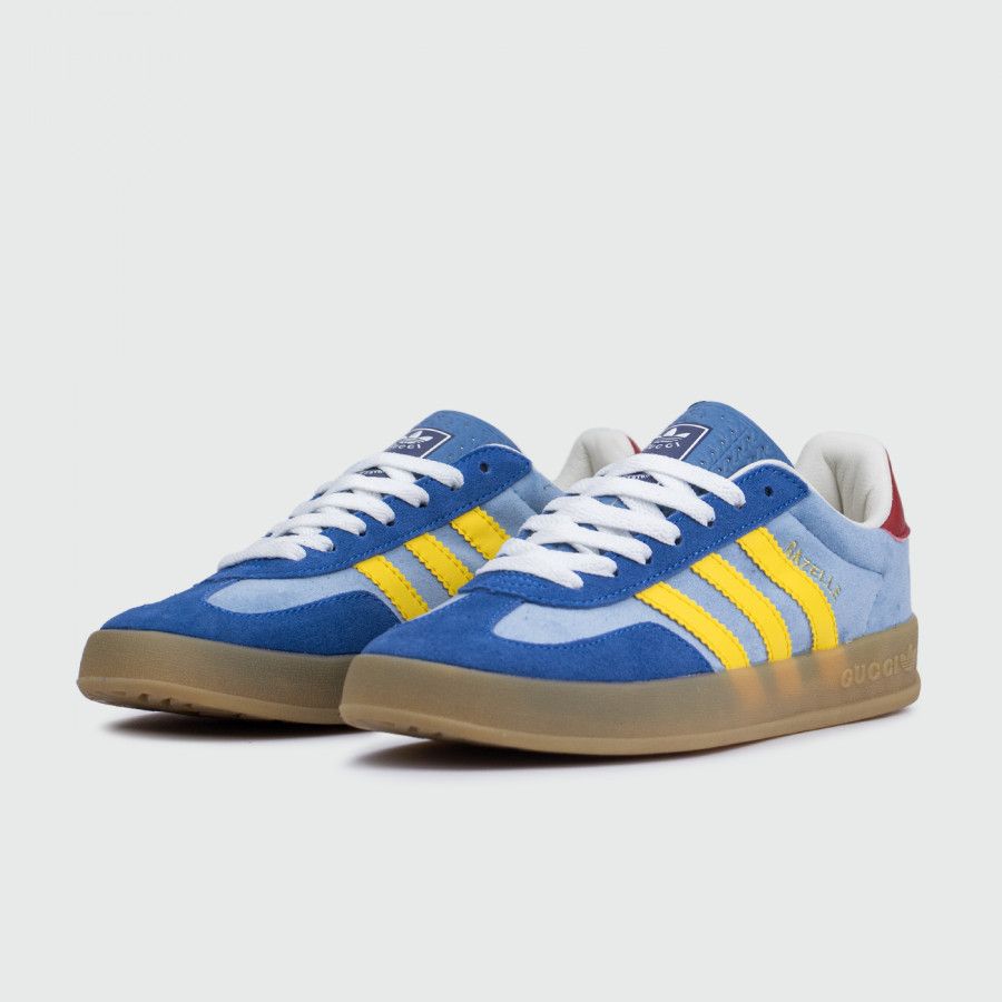 кроссовки Adidas Gazelle x Gucci Blue / Yell. Str. Wmns