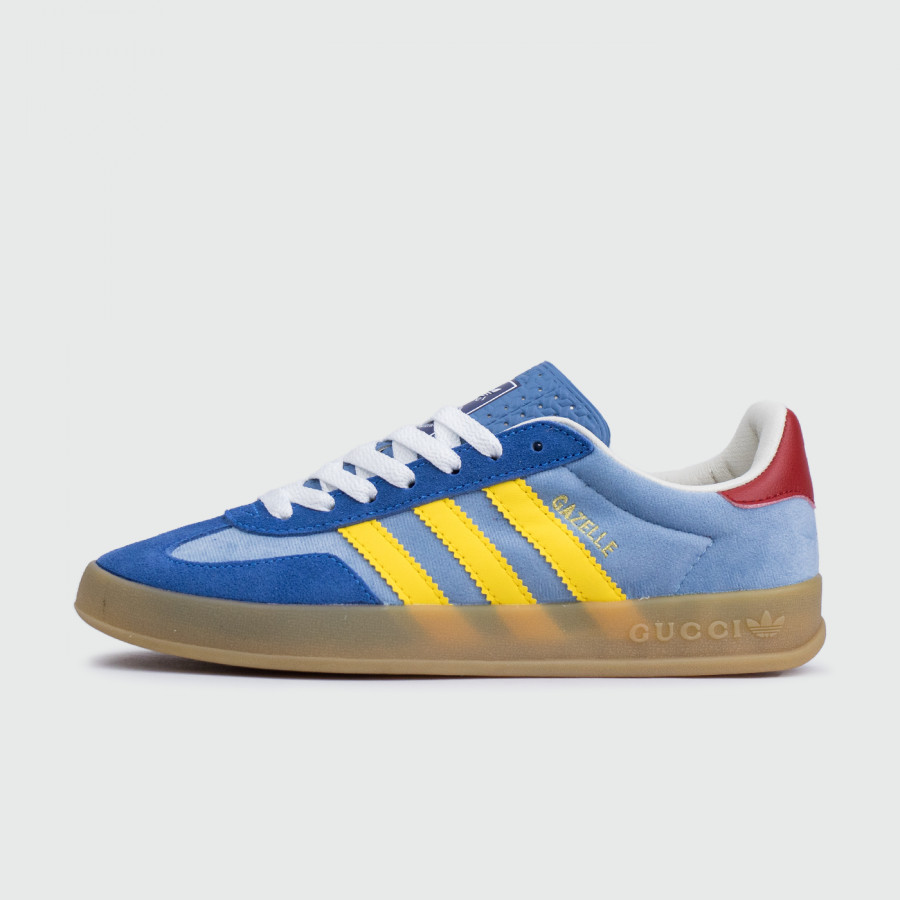 кроссовки Adidas Gazelle x Gucci Blue / Yell. Str. Wmns