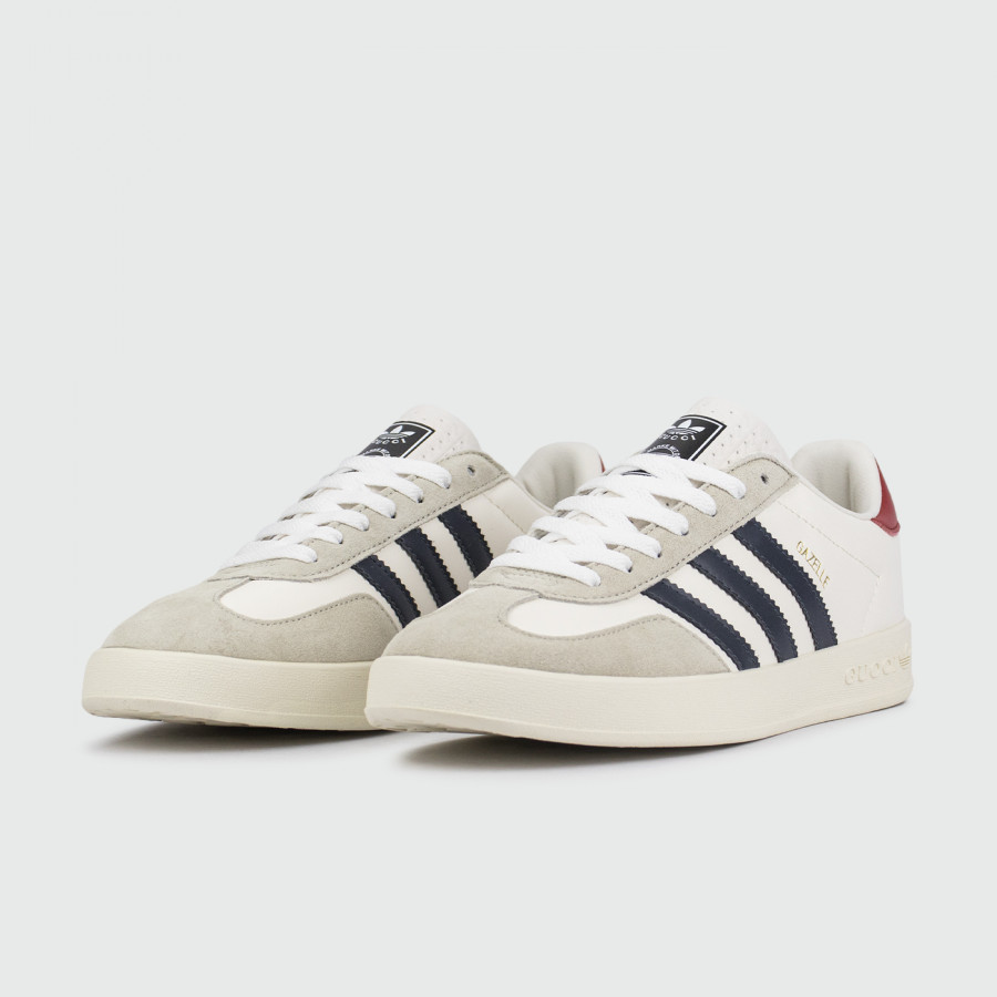 кроссовки Adidas Gazelle x Gucci White / Blue Str. Wmns