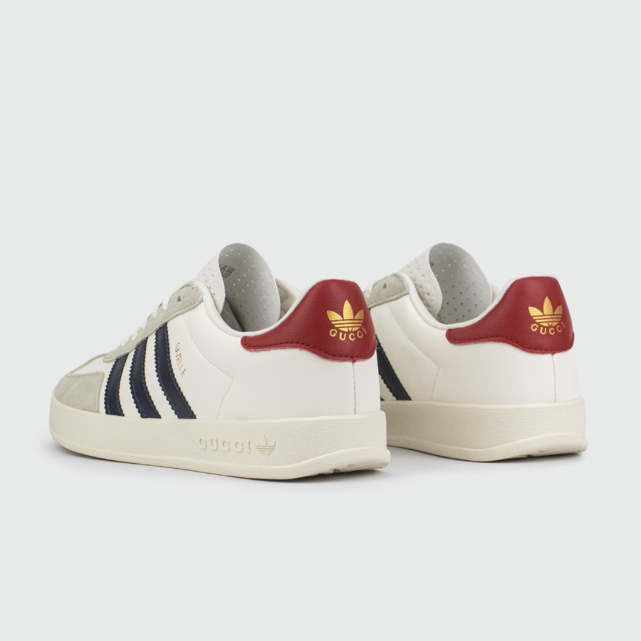кроссовки Adidas Gazelle x Gucci White / Blue Str. Wmns