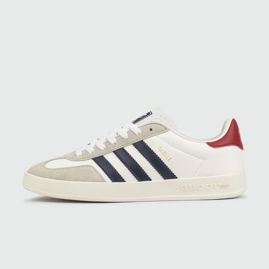 кроссовки Adidas Gazelle x Gucci White / Blue Str. Wmns