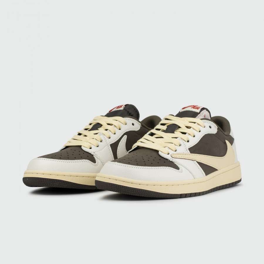 кроссовки Air Jordan 1 Low x Travis Scott Cream / Brown