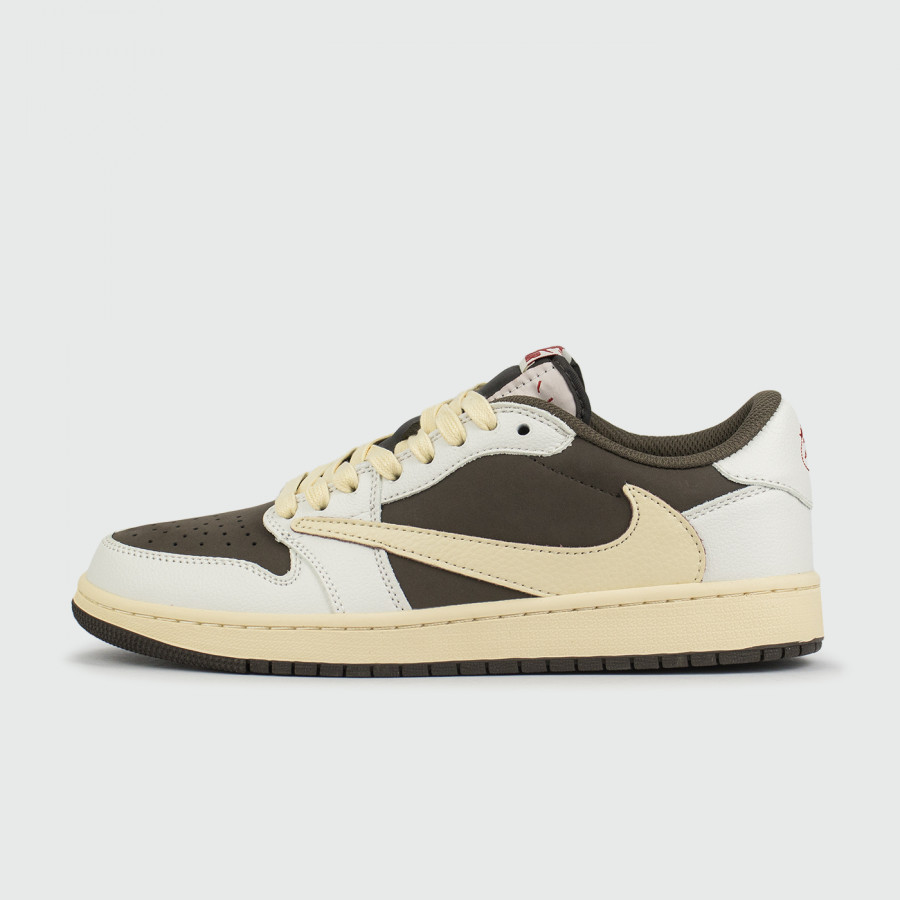 кроссовки Air Jordan 1 Low x Travis Scott Cream / Brown