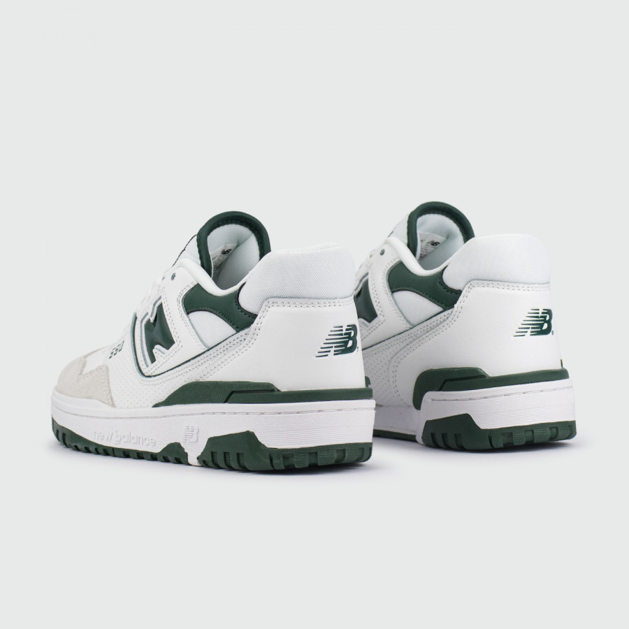 кроссовки New Balance 550 White / Green logo