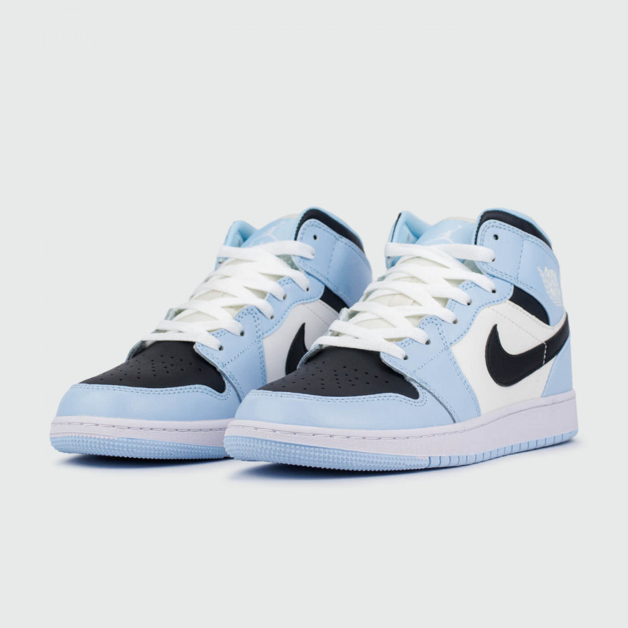 кроссовки Air Jordan 1 High Light Blue / White
