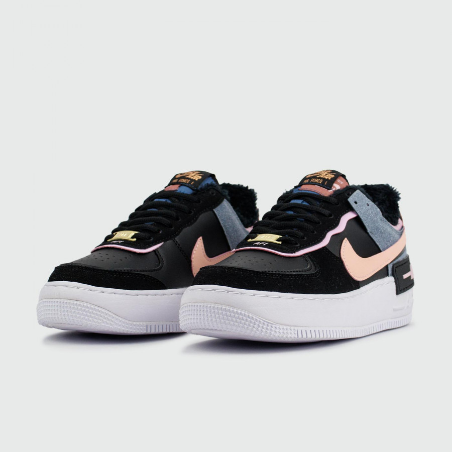 кроссовки Nike Air Force 1 Shadow with Fur Black Pink