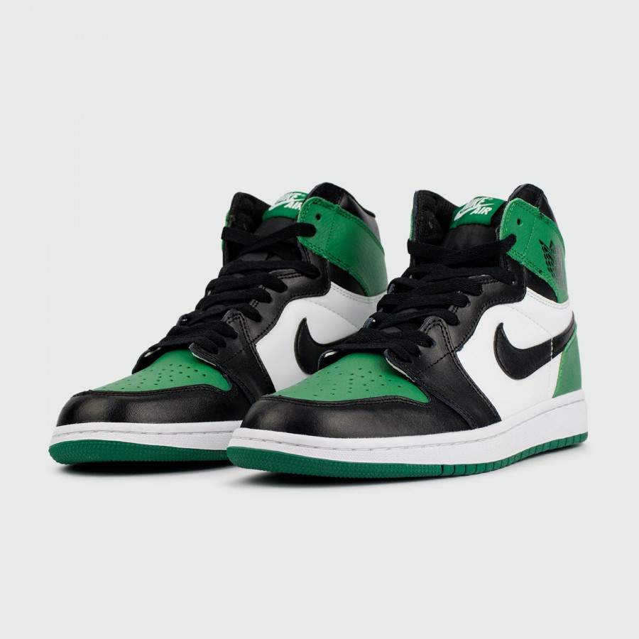 кроссовки Air Jordan 1 High Green Black / White