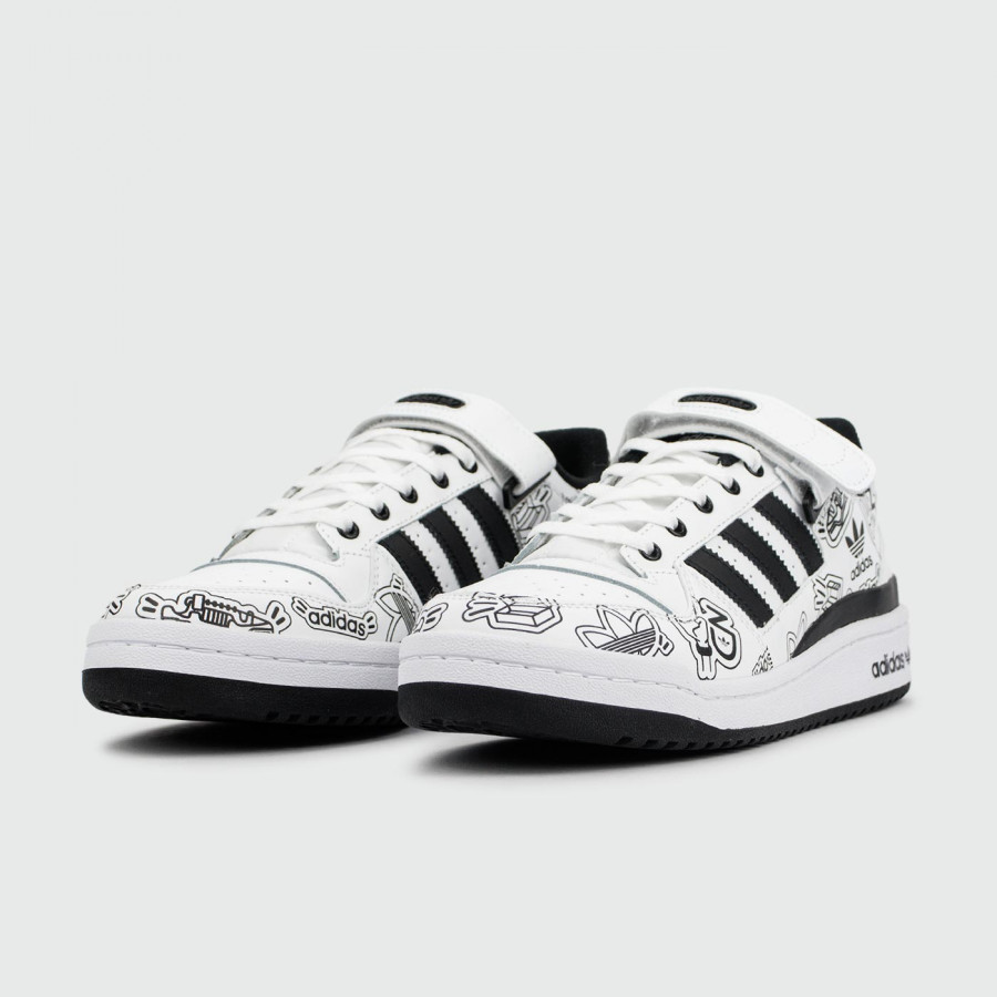 кроссовки Adidas Forum 84 Low OG White Black Logo