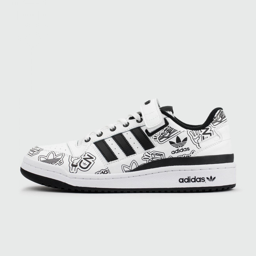 кроссовки Adidas Forum 84 Low OG White Black Logo