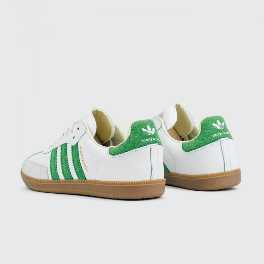 кроссовки Adidas Samba OG Sporty & Rich White Green