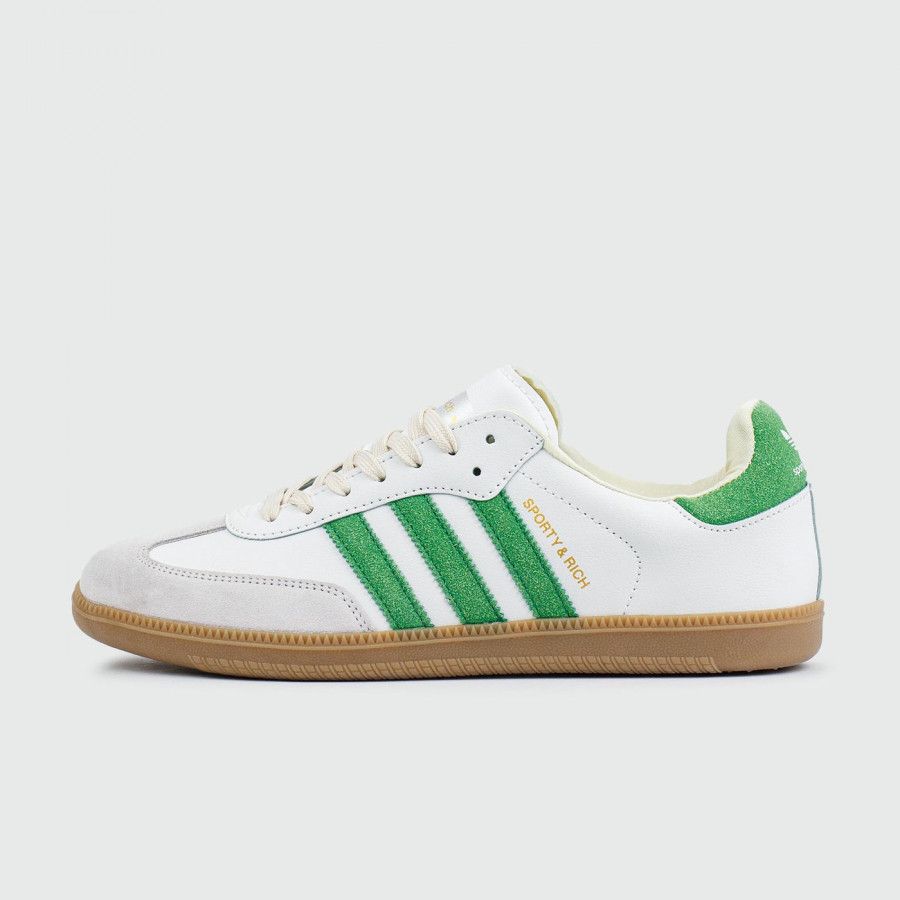 кроссовки Adidas Samba OG Sporty & Rich White Green