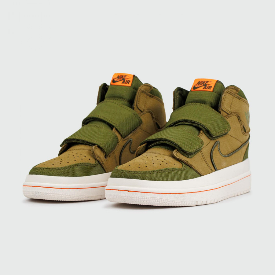 кроссовки Nike Air Jordan 1 High Double Strap Olive / White