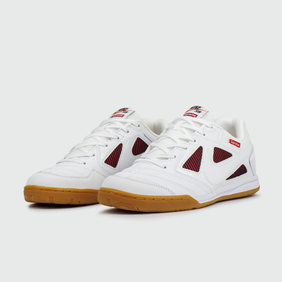 футзалки Supreme x Nike SB Gato White / Gum Ftwr.