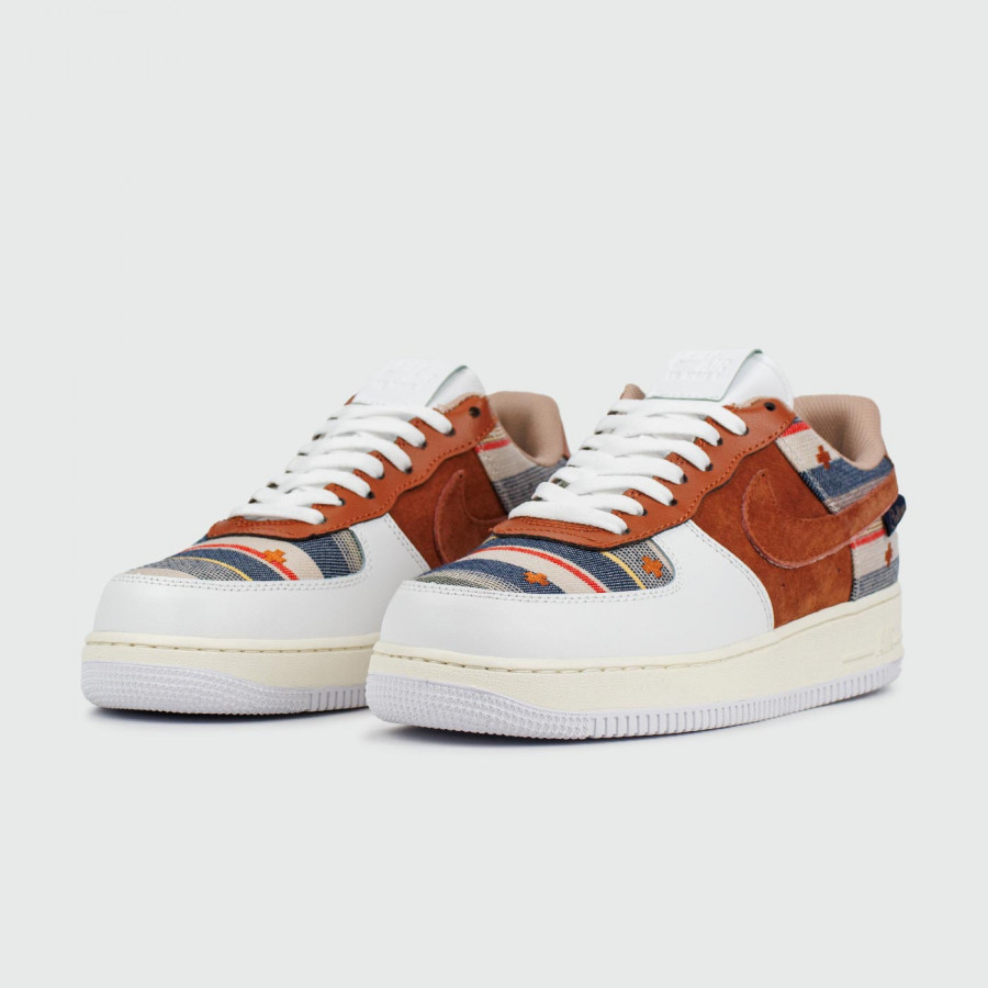 кроссовки Nike Air Force 1 Low Cardigan White Brown