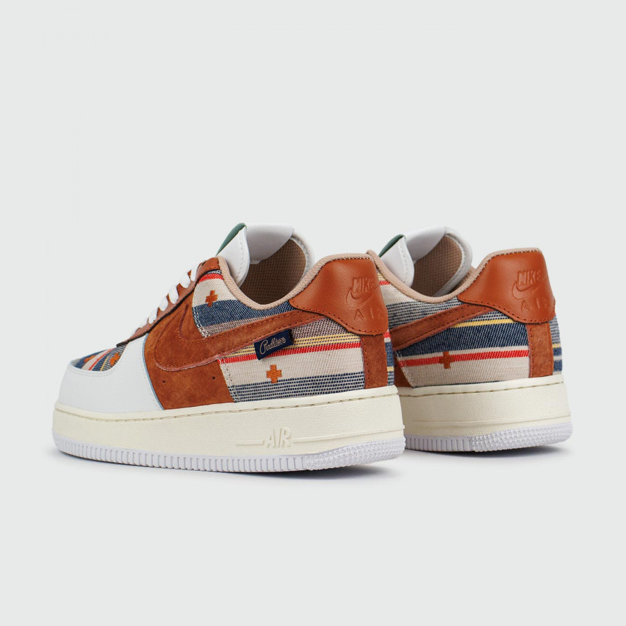кроссовки Nike Air Force 1 Low Cardigan White Brown