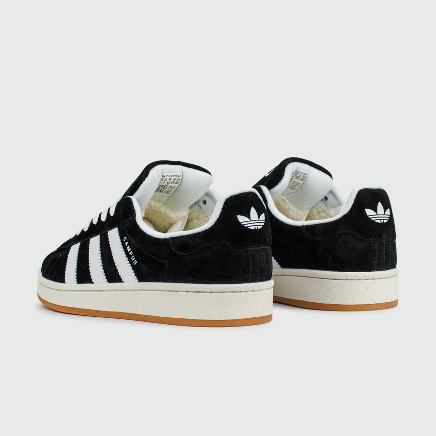 кроссовки Adidas Campus 00s Black White with Fur