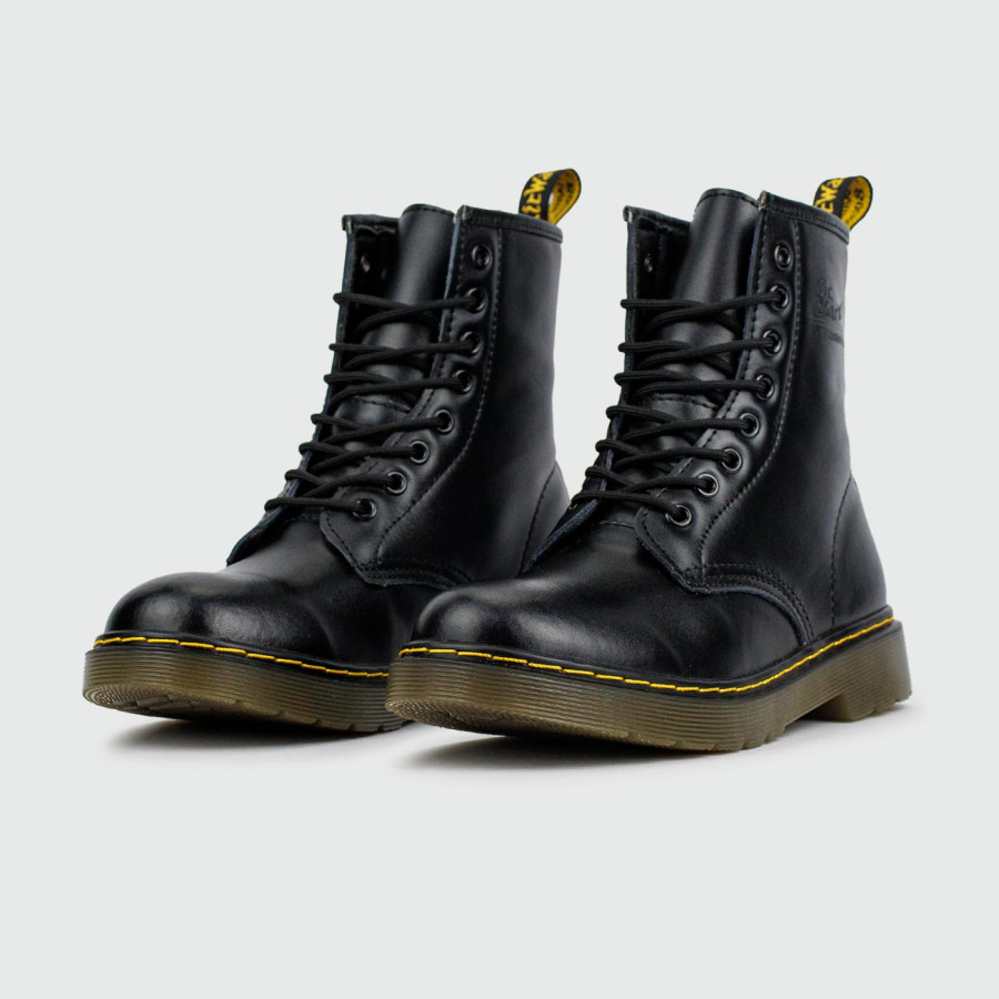 ботинки Dr. Martens 1460 Black Leather with Fur
