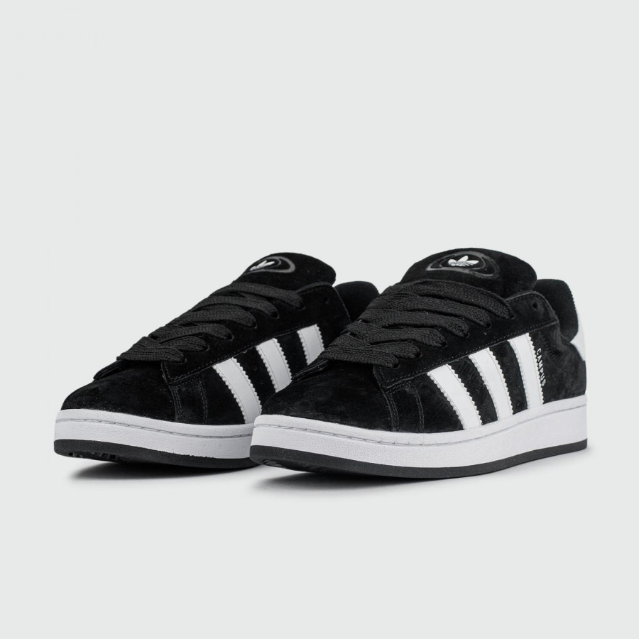 кроссовки Adidas Campus 00s Black White 2 with Fur