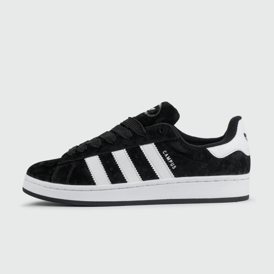 кроссовки Adidas Campus 00s Black White 2 with Fur